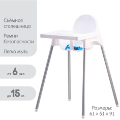 Стульчик для кормления пластиковый, цвет белый Alternativa