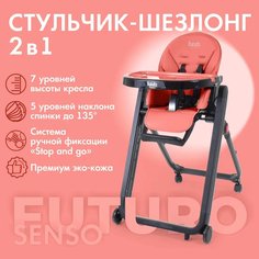 Стульчик для кормления Nuovita Futuro Senso Nero (Corallo/Коралл)