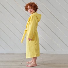 Экономь и Я Халат махровый детский Экономь и Я, р-р 28, цвет светло-желтый, 100% хлопок 32