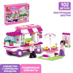 Конструктор Sluban Розовая мечта: мобильный ресторан, 102 детали