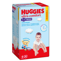 Подгузники-трусики Huggies для мальчиков 15-25 кг, 6 размер, 88 шт