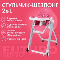 Стульчик для кормления Nuovita Futuro Senso Bianco (Cremisi/Малиновый)