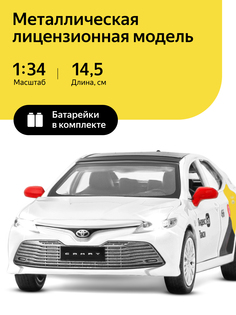 игрушка машинка металл Яндекс GO 1:34 Toyota Camry, цвет белый, озвучено Алисой, JB1251483