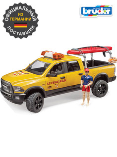 Внедорожник Bruder RAM 2500 спасательный с фигуркой, доской и звуковым модулем 02-506