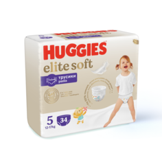 Подгузники-трусики Huggies Elite Soft 12-17 кг, 5 размер, 34 шт