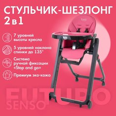 Стульчик для кормления Nuovita Futuro Senso Nero (Cremisi/Малиновый)