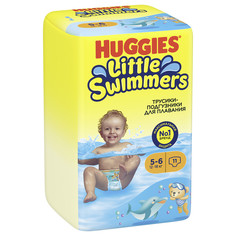 Подгузники-трусики Huggies Little Swimmers для плавания, 12-18 кг, 5-6 размер, 11 шт