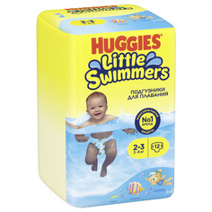 Подгузники Huggies Little Swimmers для плавания 3-8 кг, 2-3 размер, 12 шт
