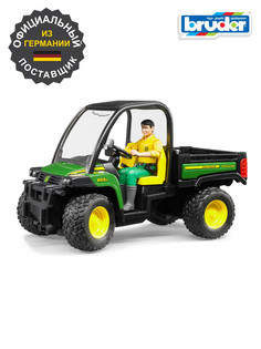 Мини-самосвал Bruder John deere gator xuv 855d с фигуркой водителя