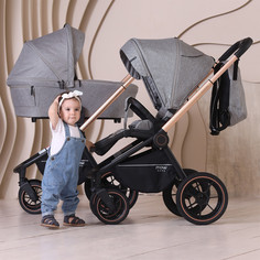 Коляска универсальная 2 в 1 Mowbaby Zoom PU gold beige