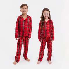 Пижама детская KAFTAN Клетка р.30 (98-104)