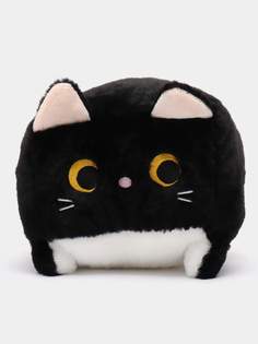 Мягкая игрушка кот-кирпичик котокуб глазастый квадратный котик, черный 30 см Nano Shot