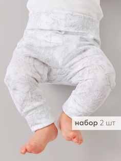 Ползунки Happy Baby 90113, white, nature, 68