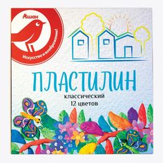 Пластилин АШАН Красная птица с инструментами 12 цветов