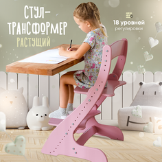 Детский растущий стул Друг Кузя, розовый