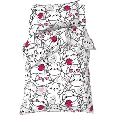Постельное белье Этель 1,5 сп Sweet cats, 143х215 см, 150х214 см, 50х70 см -1 шт, 100% х No Brand