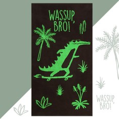 Полотенце детское Этель махровое Cool crocodile, хлопок, 70х130 см