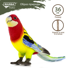Реалистичная мягкая игрушка Hansa Creation Попугай розелла, 36 см