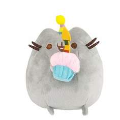Мягкая игрушка StarFriend кот Пушин с капкейком Pusheen 15 см No Brand