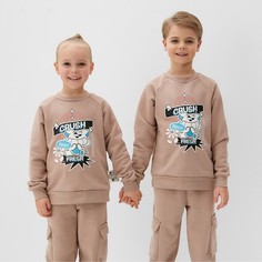 Свитшот детский MINAKU CRUSH, бежевый, 110