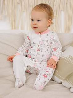 Комбинезон детский Babyglory MMBG004MT003ZS003, розовый, 74