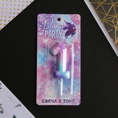 Свеча-цифра в торт «1» Страна Карнавалия