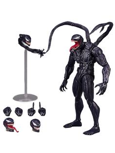 Фигурка StarFriend Фигурка Веном Venom подвижная, кисти, головы, подставка, 19 см