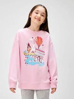 Свитшот детский Acoola 20230170009, розовый, 140