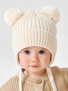Шапка детская Happy Baby 89076, milky, 36