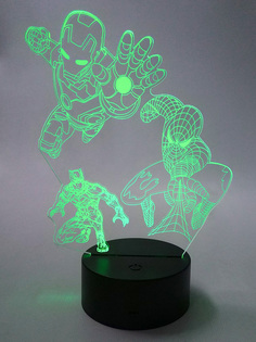 Настольный 3D светильник ночник StarFriend супергерои Марвел Marvel usb 7 цветов 21 см