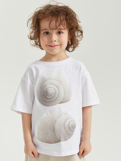 Футболка детская Happy Baby 88211, white seashell , 116