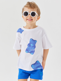 Футболка детская Happy Baby 88211, white bear , 128