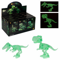 конструктор 1toy 3DINO LUMINUS MAX люминесцентные динозавры 1шт
