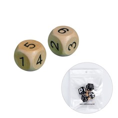 Кубики игральные "Время игры", 2 х 2 см, 2 шт No Brand