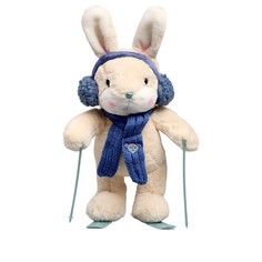 Мягкая игрушка "Little Friend", зайчонок на лыжах, синий шарф Milo Toys