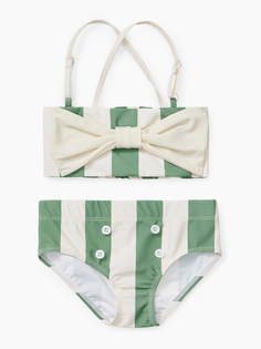 Купальник раздельный детский Happy Baby 50652, green stripe, 80