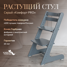 Детский растущий стул Конек Горбунек Комфорт серый