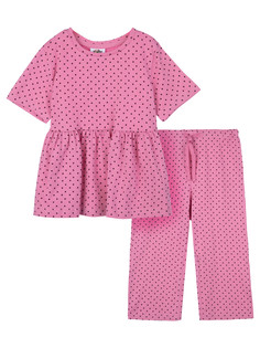 Пижама детская PlayToday 12422569, светло-розовый; черный, 104