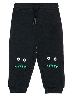 Брюки детские трикотажные PlayToday 12419108, черный, 92