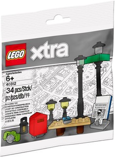Конструктор Lego 40312 Xtra Набор кубиков и аксессуаров: Уличные фонари, 34 дет