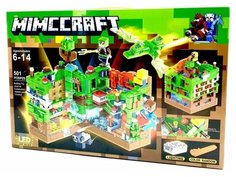 Конструктор Minecraft MY WORLD LB607 Зеленая крепость 501 дет Конструктор с LED подсветкой LB+