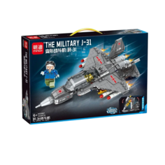 Конструктор Стелс-истребитель, модель боевого самолета J-31 414деталей Mingdi