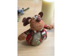 Мягкая игрушка ОЛЕНЬ (шар), 15 см, Mister Christmas