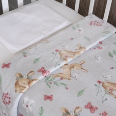 Плед для новорожденных Baby Nice Жаккард плюшевый, серый, 100х118 см