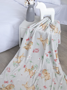Плед детский для новорожденных Baby Nice Жаккард, серый, 100х140 см