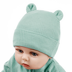 Шапка детская Amarobaby Fashion bear, зеленый, 46-48