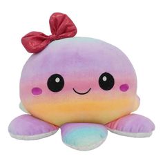 Мягкая игрушка Осьминог разноцветная 33 см No Brand