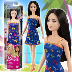 Кукла Барби серия Супер стиль Barbie Fashionistas HBV06N в синем платье с бабочками