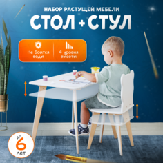 Комплект мебели растущий Klikkin Мишки, стул и стол