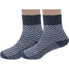 Носки детские Rusocks 2-Д-382, темно-серые с белым, рис 0, 14